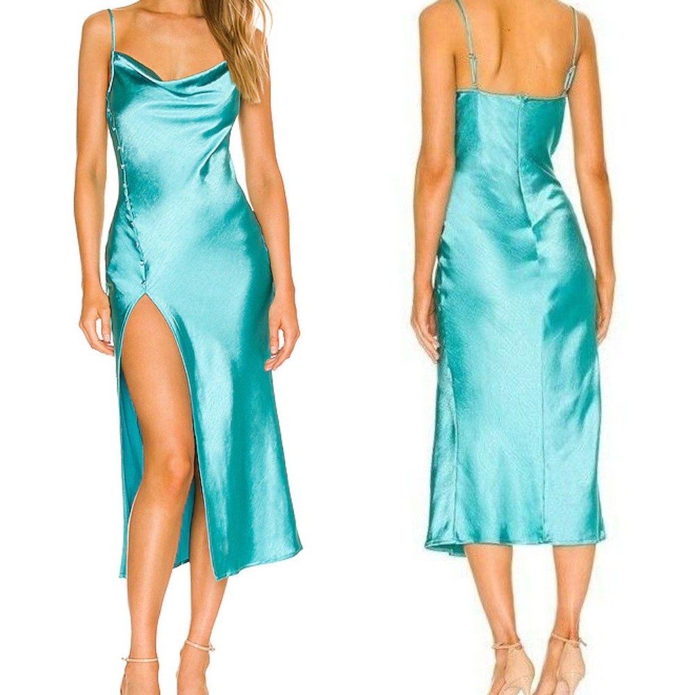 NWT More to Come Haven Midi Dress in Teal